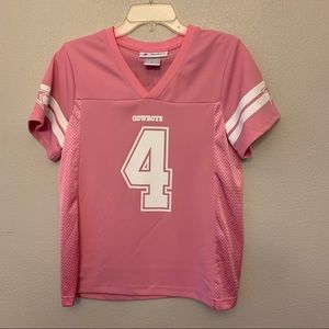 Dallas Cowboys Prescott Jersey Youth Pink